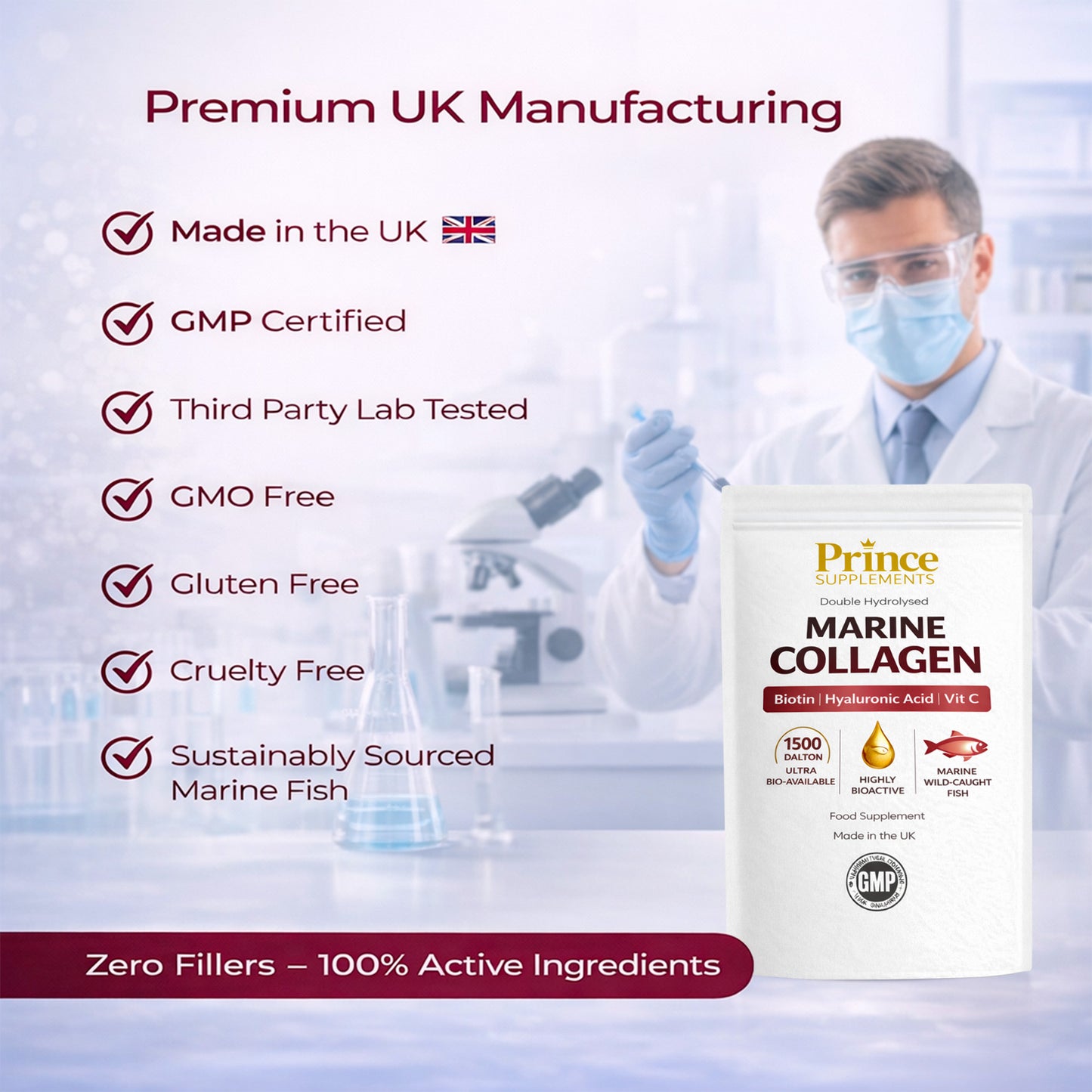 Marine Collagen 2600mg with Biotin & Vitamin C – UK Made