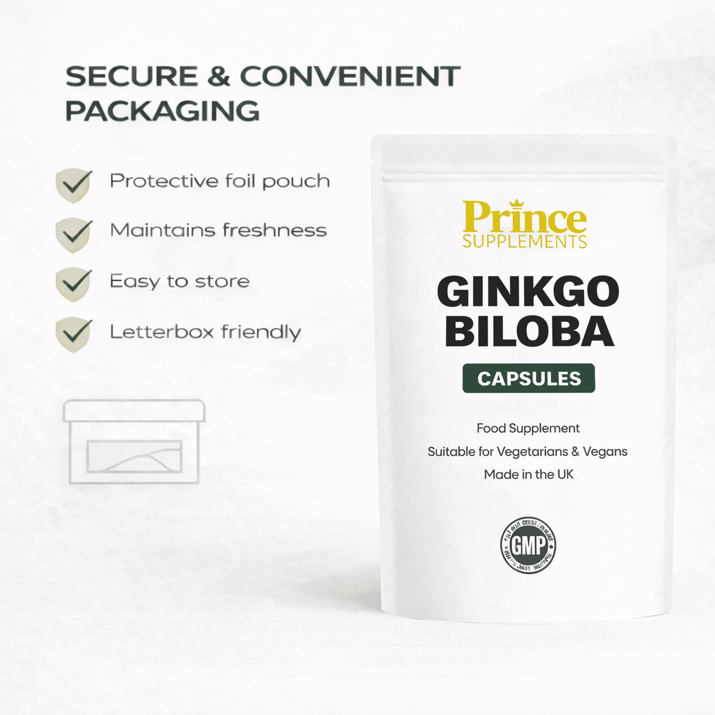 Ginkgo Biloba Capsules 15000mg Vegan High Strength UK Made Supplement