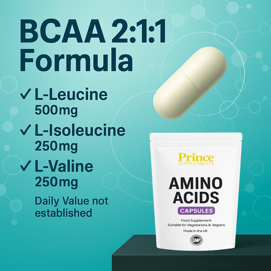AMINO ACIDS 2:1 CAPSULES BCAA BRANCH CHAIN WORKOUT / VEGAN NOT TABLETS