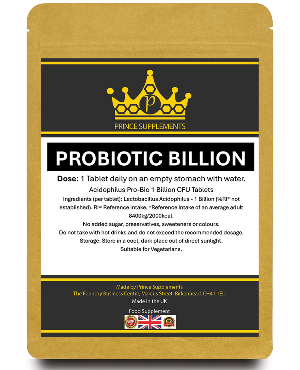 Acidophilus 1 Billion CFU Tablets – Lactobacillus Probiotic Supplement – Digestive & Gut Balance – UK Made