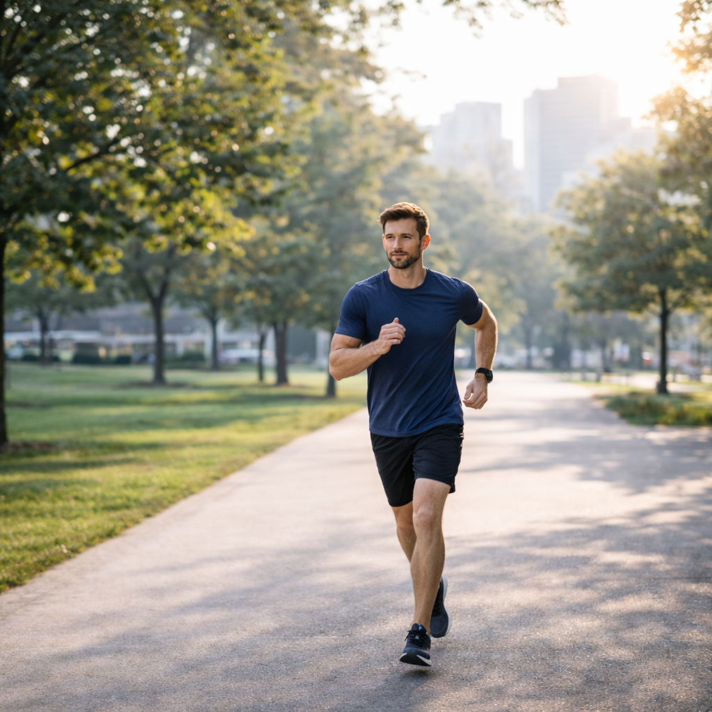 Confident man at home reflecting men’s health and daily wellness