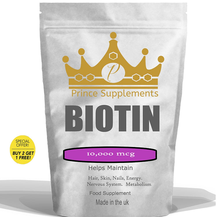 BIOTIN 10 000mcg Prince Supplements Vitamins Weight Loss and