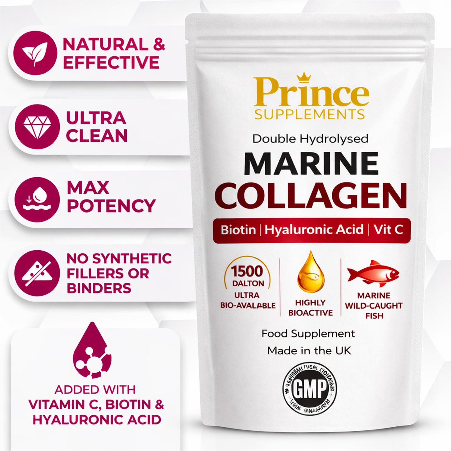 Marine Collagen 2600mg with Biotin & Vitamin C – UK Made