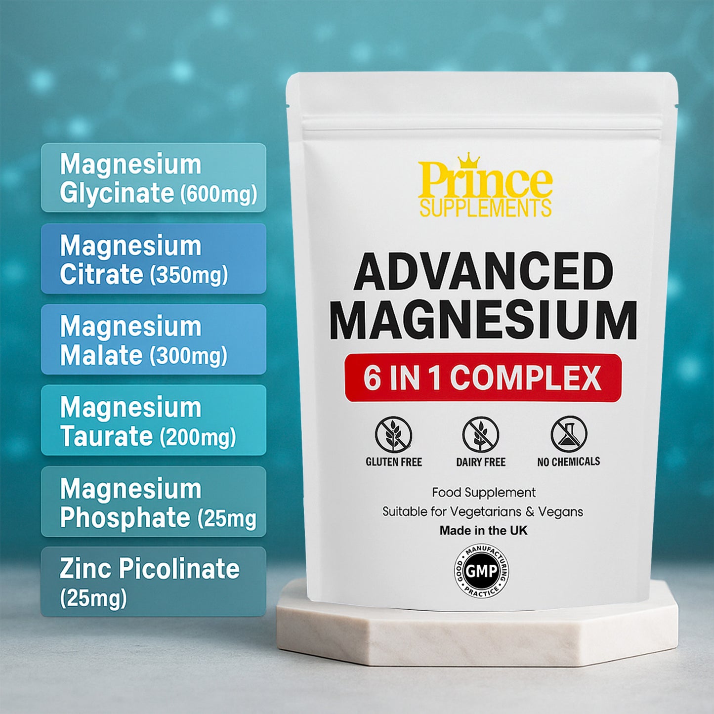 Advanced Magnesium Complex 6 in 1 – 1500mg Capsules with Zinc | Muscle, Sleep & Stress Support