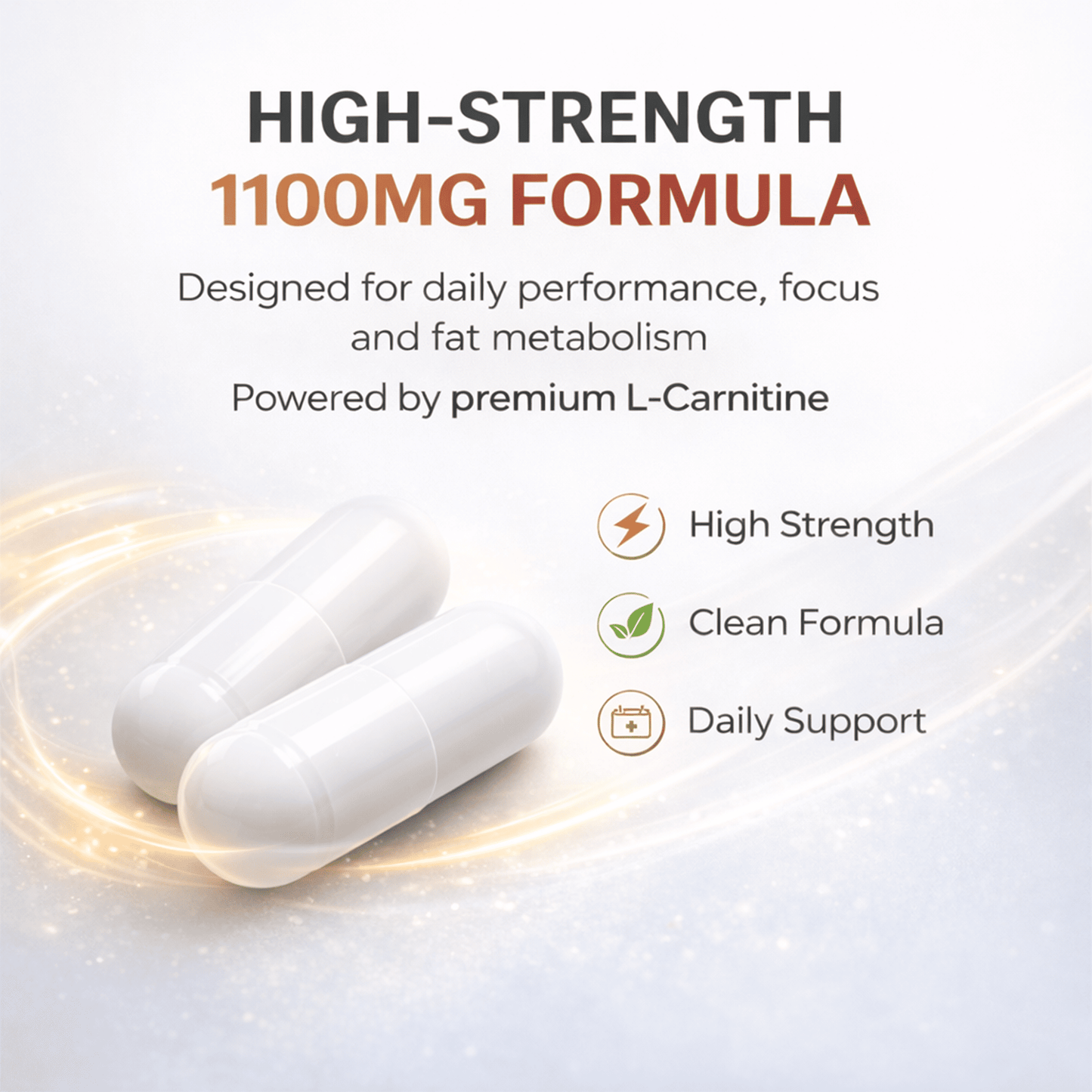 L-Carnitine 1000mg Capsules for Energy, Focus & Weight Management