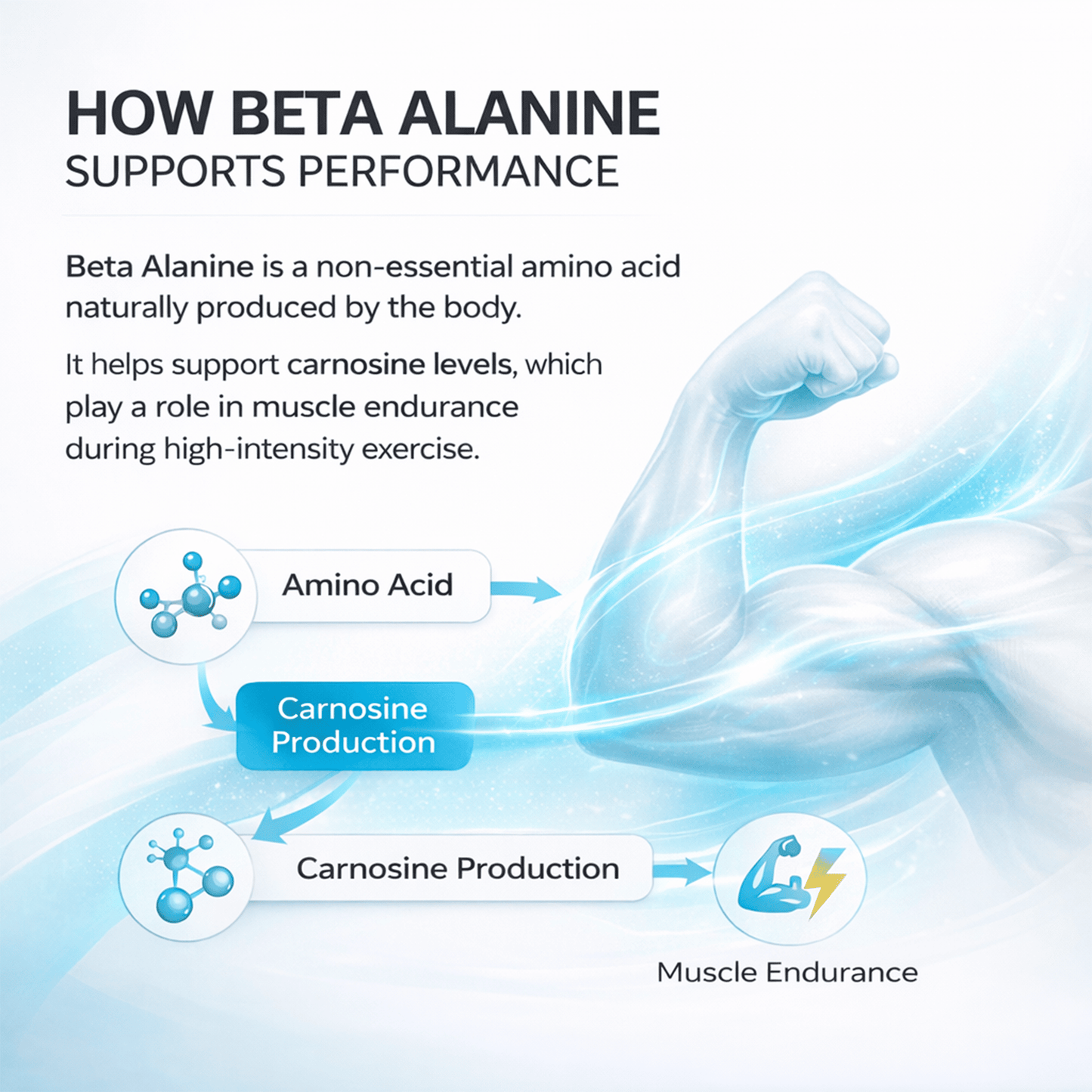 Beta Alanine 1500mg Capsules for Muscle Strength & Performance Vegan