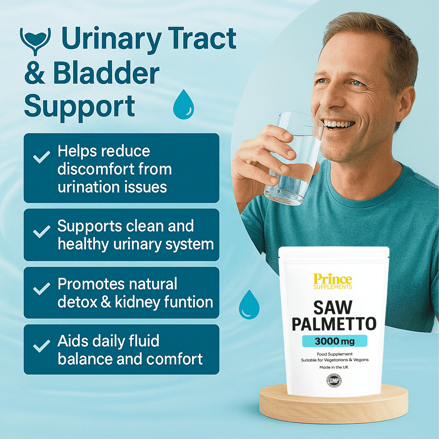 Saw Palmetto Tablets 3000Mg PROSTATE URINARY TRACK HAIR LOSS