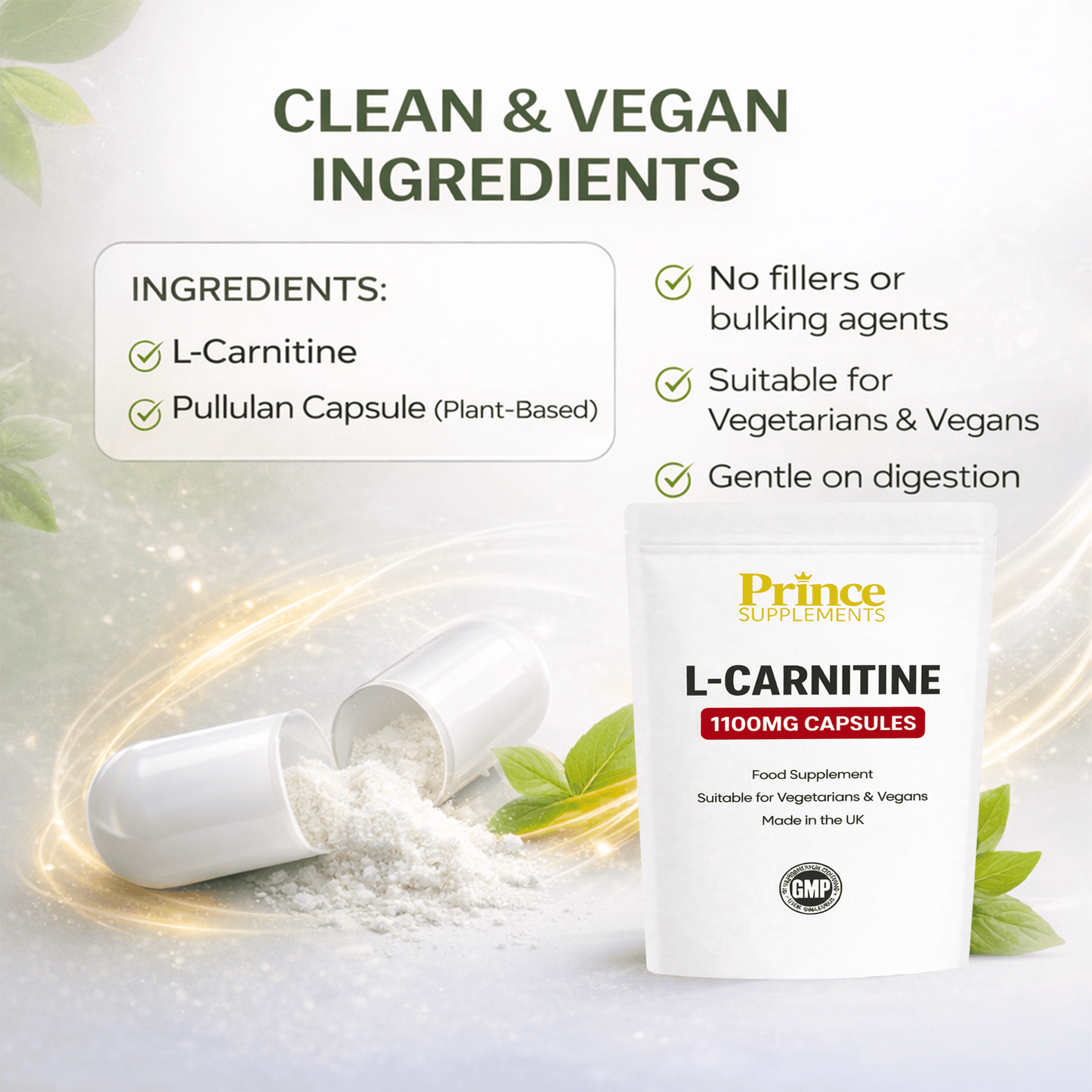 L-Carnitine 1000mg Capsules for Energy, Focus & Weight Management