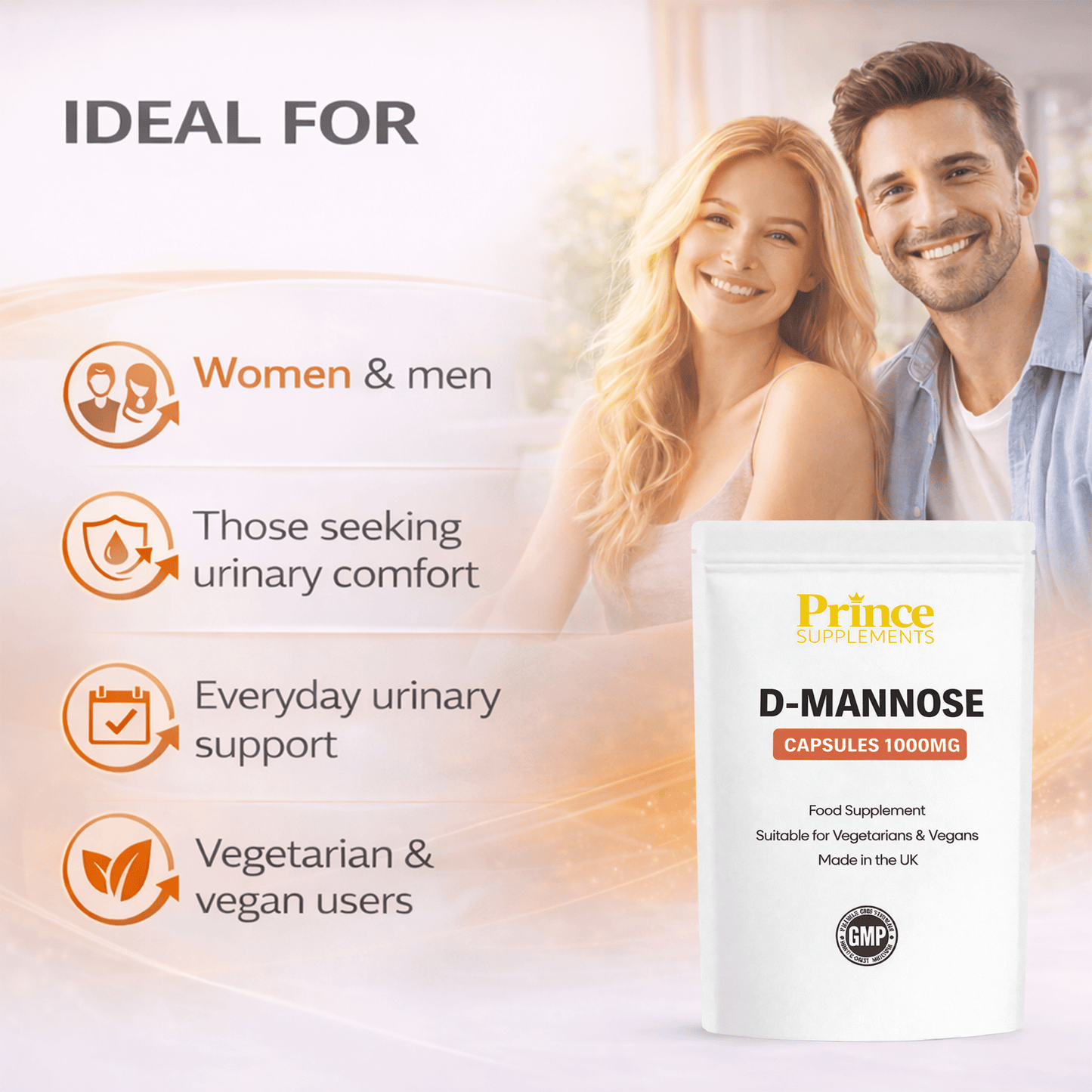 D Mannose Capsules 1000mg 120 Vegan High Strength UK Made