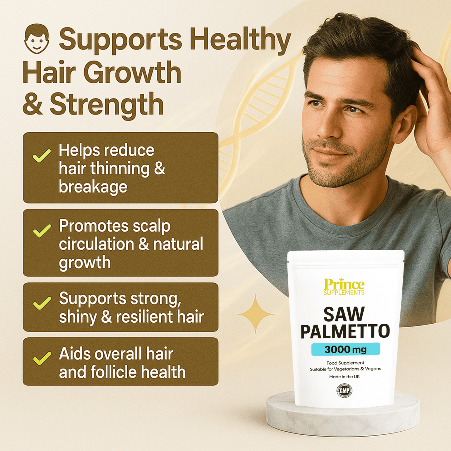 Saw Palmetto Tablets 3000Mg PROSTATE URINARY TRACK HAIR LOSS