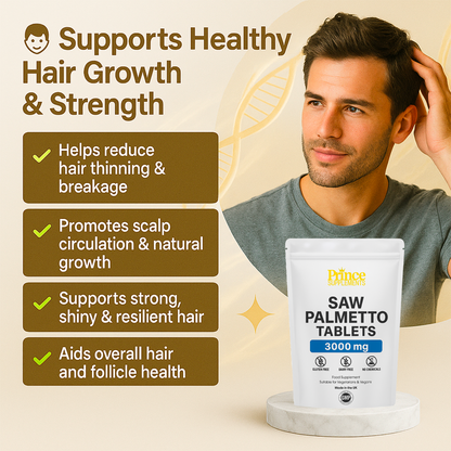 Saw Palmetto Tablets 3000Mg PROSTATE URINARY TRACK HAIR LOSS