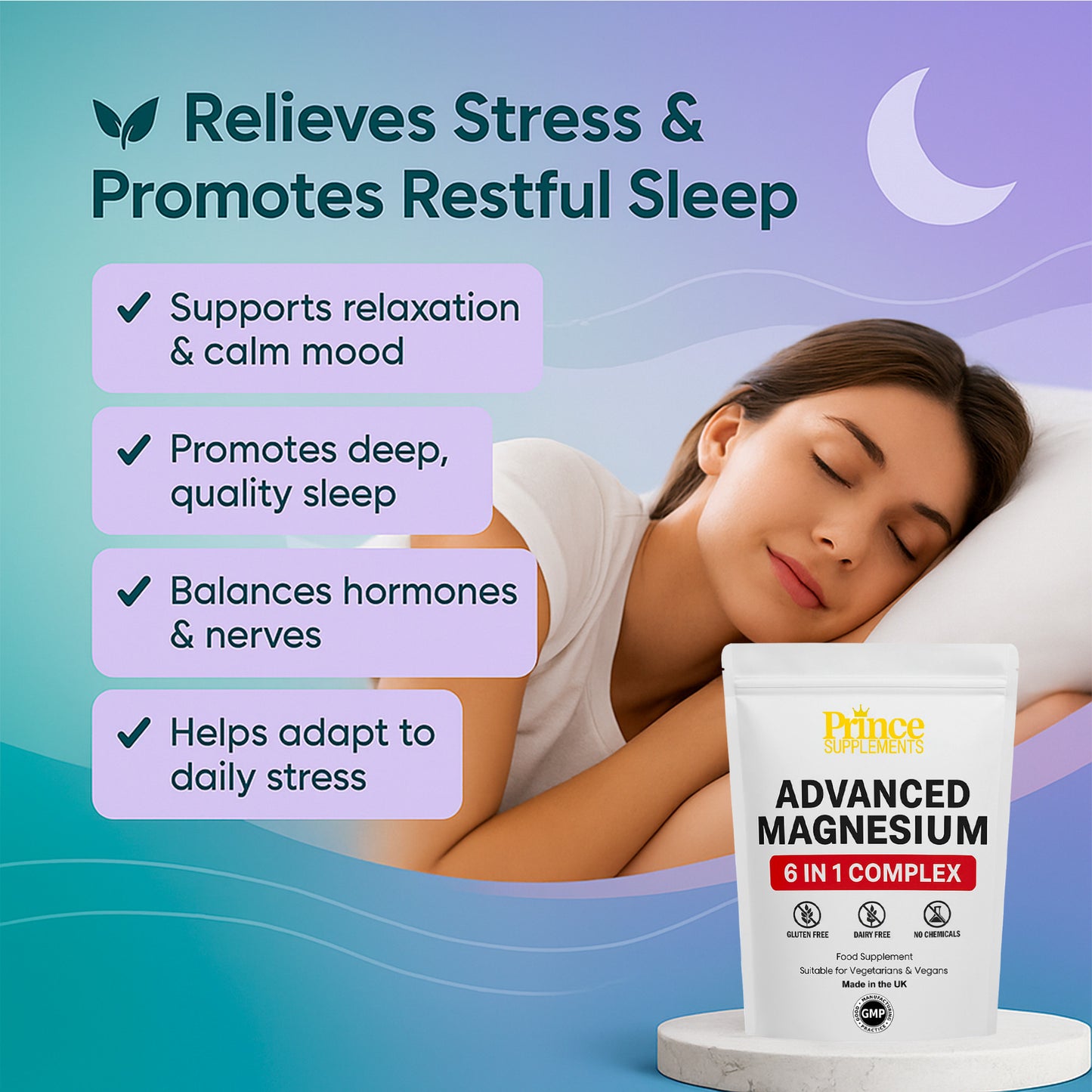 Advanced Magnesium Complex 6 in 1 – 1500mg Capsules with Zinc | Muscle, Sleep & Stress Support