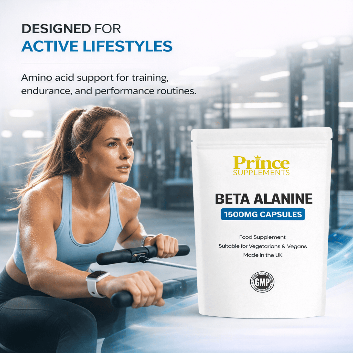 Beta Alanine 1500mg Capsules for Muscle Strength & Performance Vegan