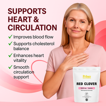 Red Clover 1000mg Tablets Menopause Hot Flushes Low Energy