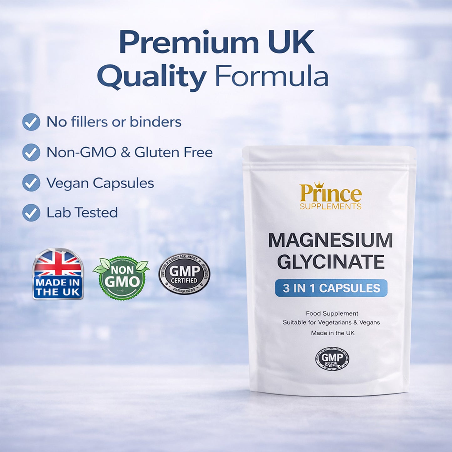 Magnesium Glycinate Capsules 3-in-1 Complex – High Absorption, Energy & Muscle Support