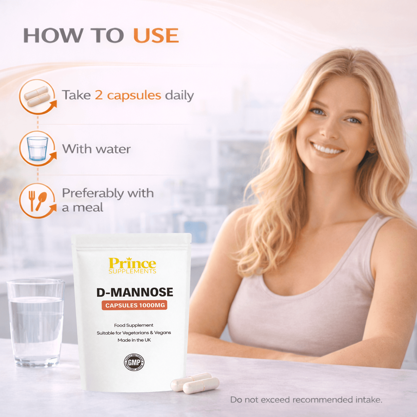 D Mannose Capsules 1000mg 120 Vegan High Strength UK Made