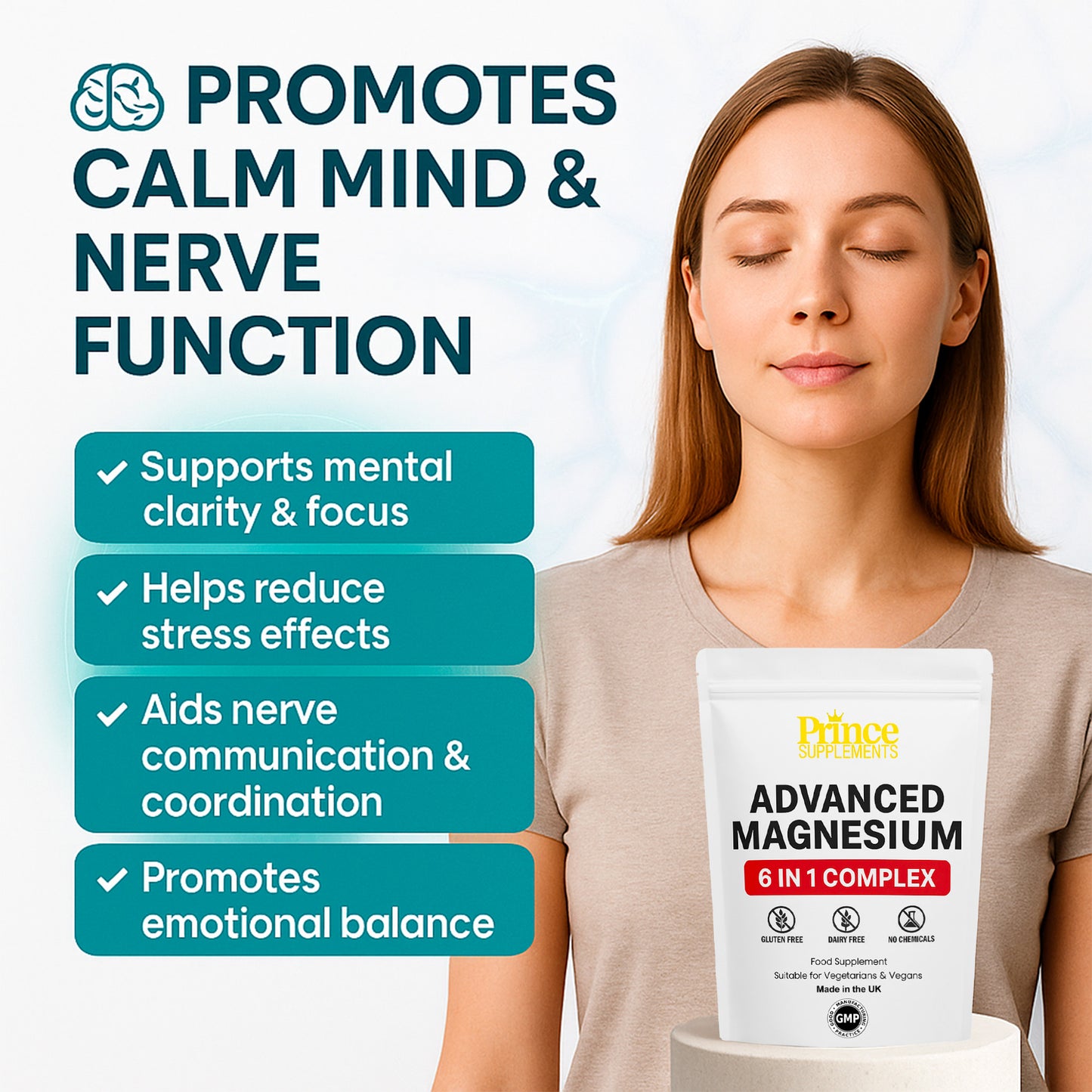 Advanced Magnesium Complex 6 in 1 – 1500mg Capsules with Zinc | Muscle, Sleep & Stress Support