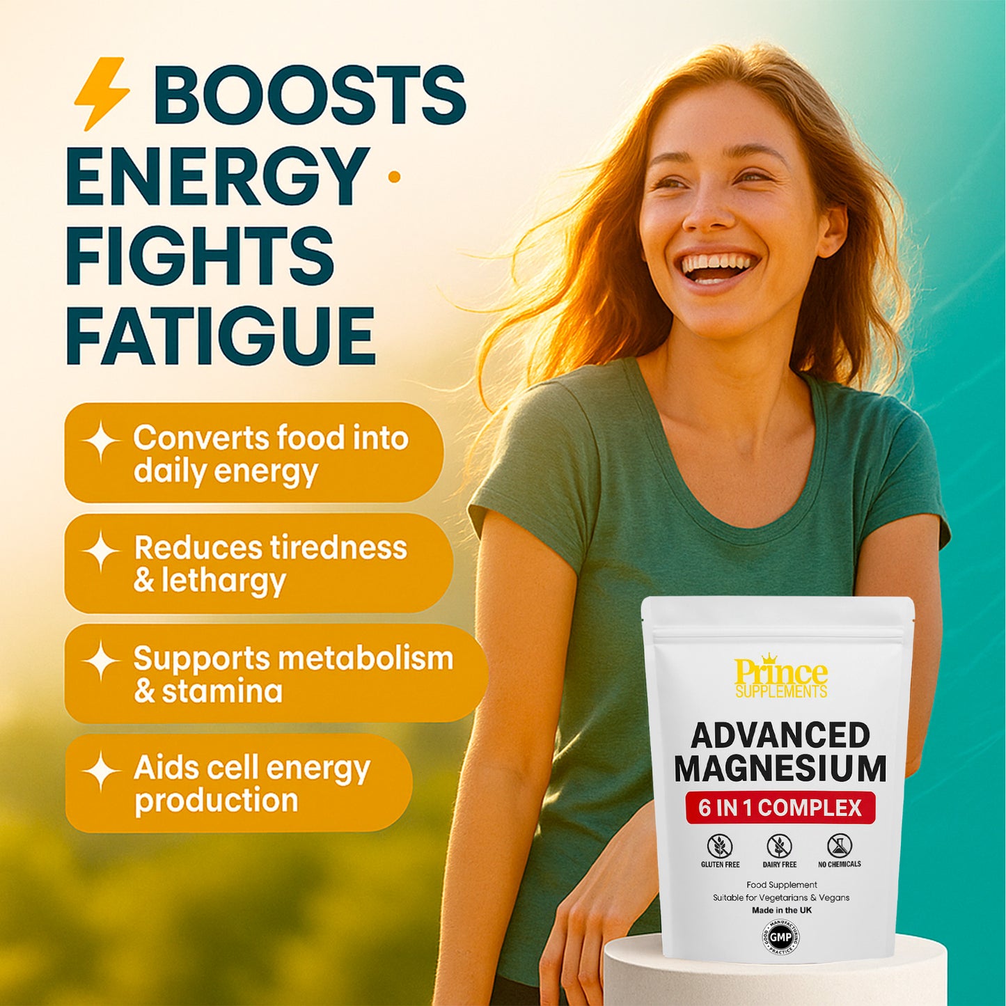 Advanced Magnesium Complex 6 in 1 – 1500mg Capsules with Zinc | Muscle, Sleep & Stress Support
