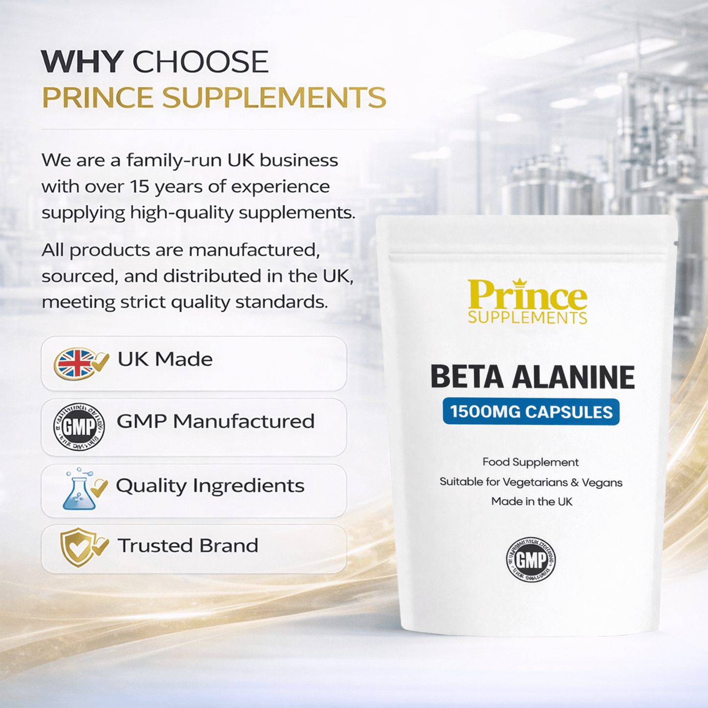 Beta Alanine 1500mg Capsules for Muscle Strength & Performance Vegan