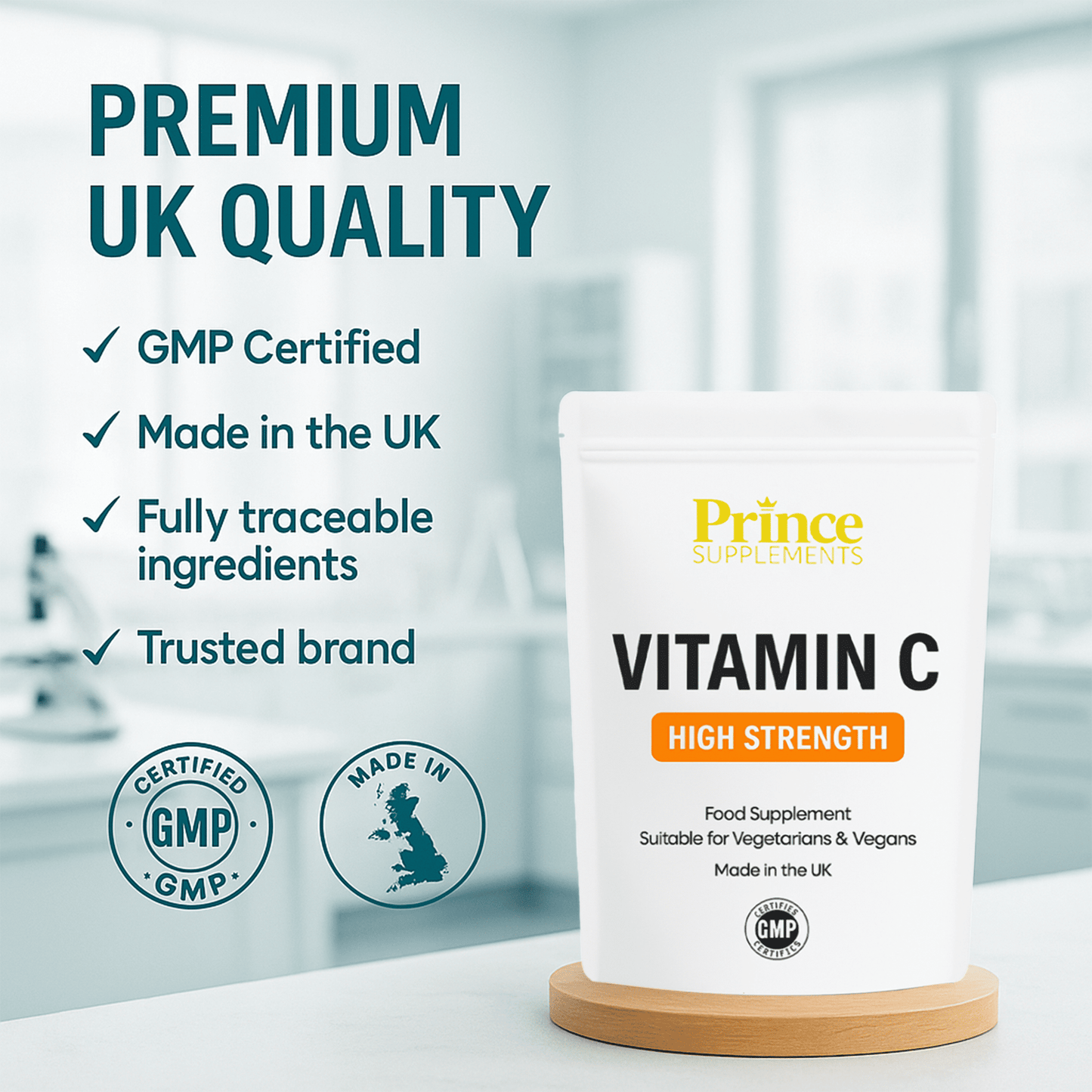 Vitamin C High Strength tablets - with Rosehip & Ascorbic Acid - Immune Support