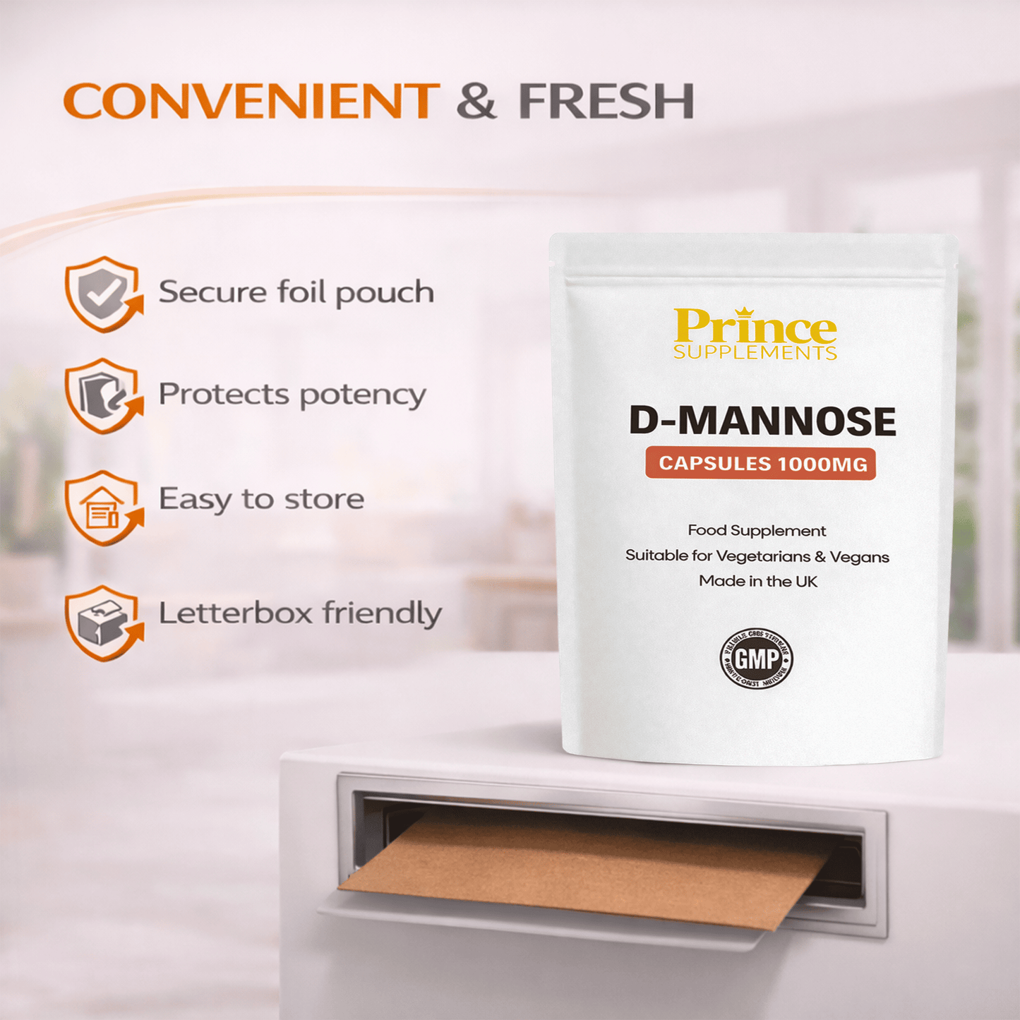 D Mannose Capsules 1000mg 120 Vegan High Strength UK Made