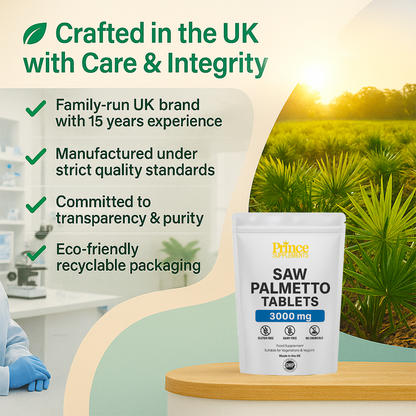 Saw Palmetto Tablets 3000Mg PROSTATE URINARY TRACK HAIR LOSS