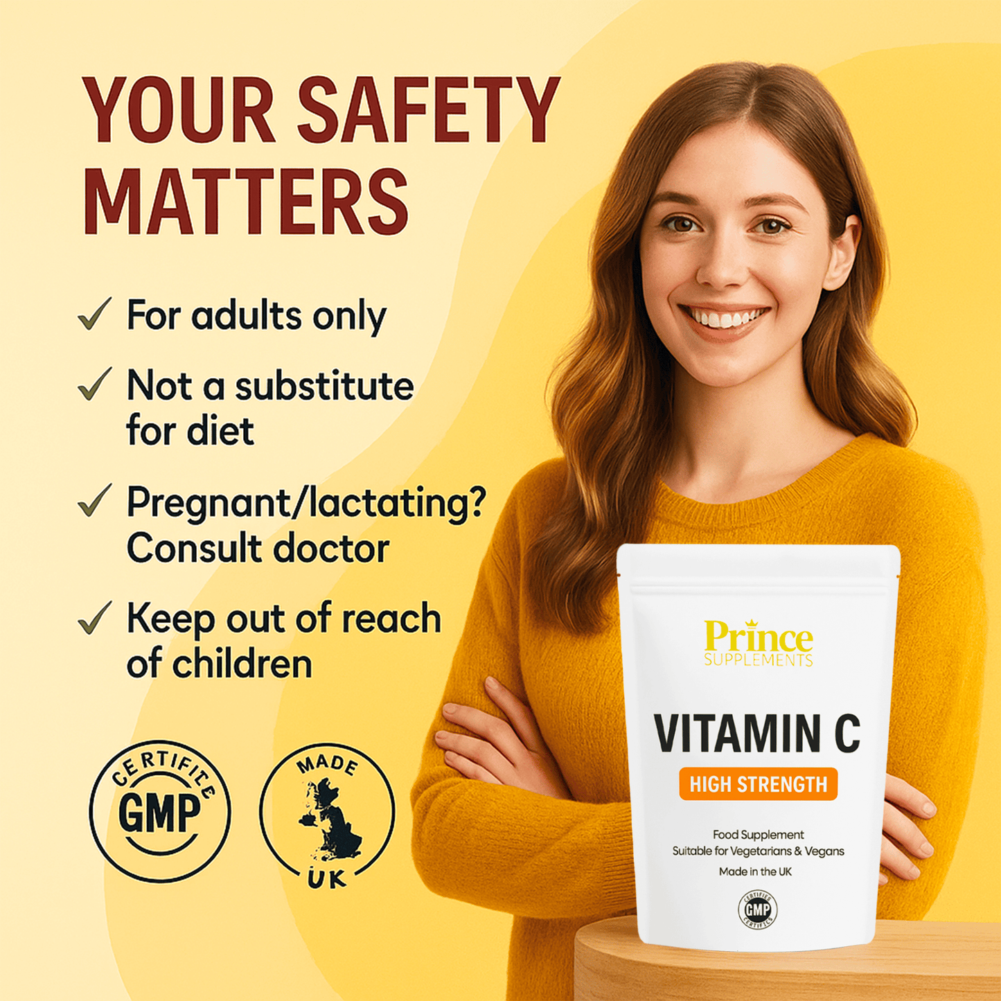 Vitamin C High Strength tablets - with Rosehip & Ascorbic Acid - Immune Support