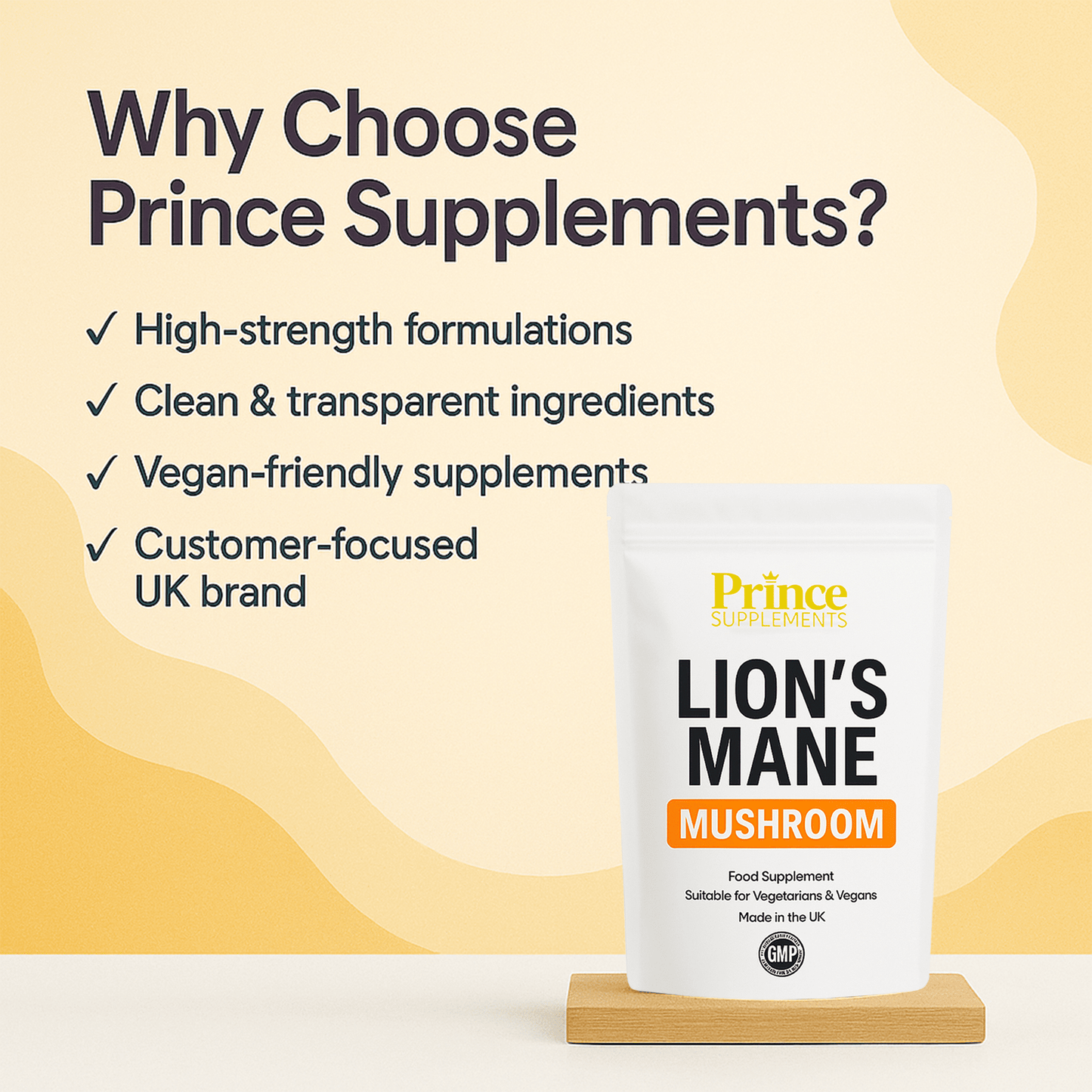 LIONS MANE SUPPLEMENT 4000MG WITH BLACK PEPPER + B1 VEGAN TABLETS