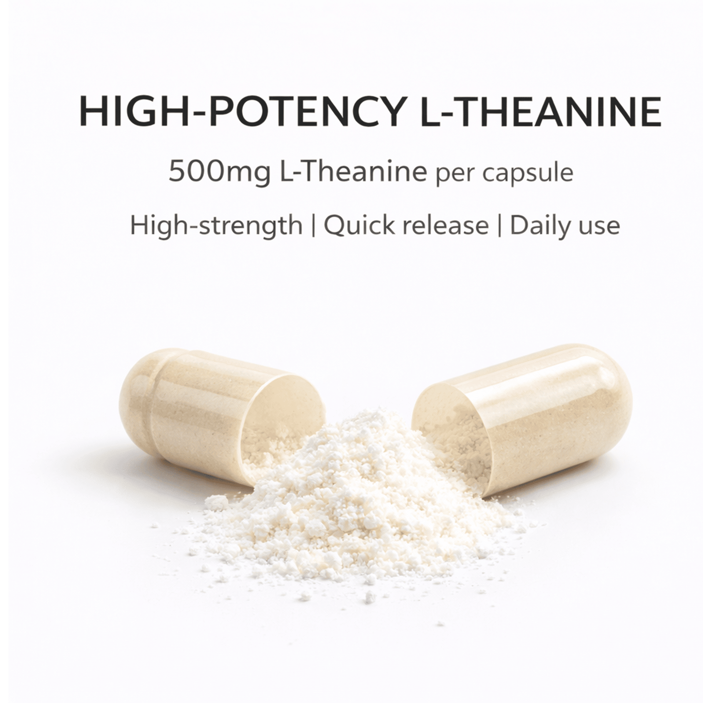 L-Theanine 500mg Capsules for Relaxation, Stress Relief & Focus