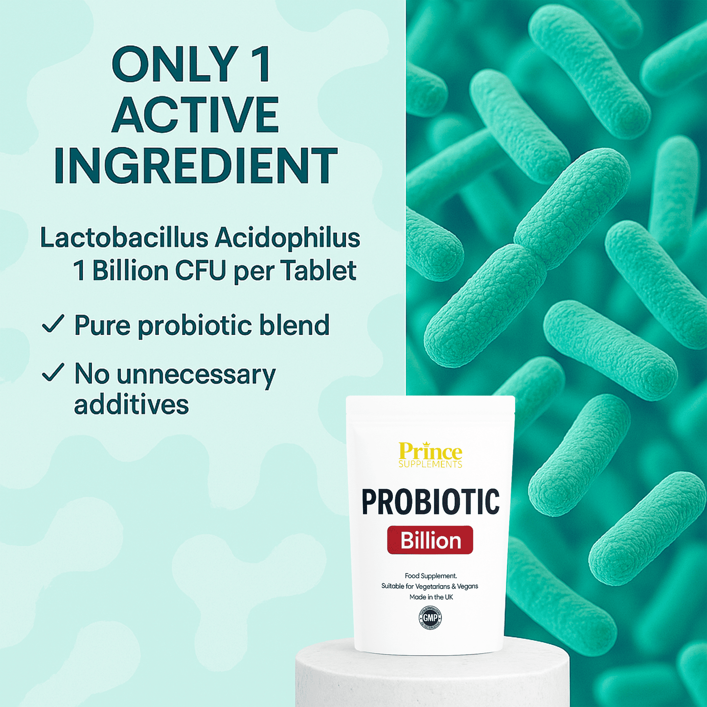 Acidophilus 1 Billion CFU Tablets Lactobacillus Probiotic