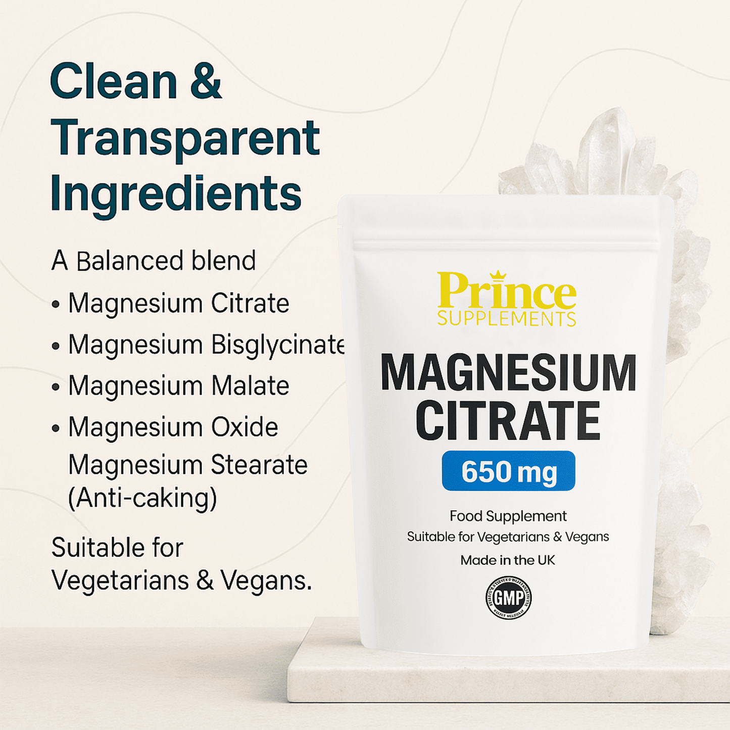 MAGNESIUM CITRATE CAPSULES 650 MG SUPER STRONG FATIGUE, BONE HEALTH, MUSCLE