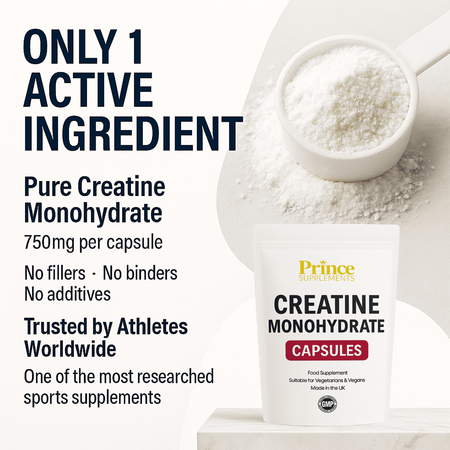 Creatine Monohydrate capsules 3000mg (Per 4 Tablets)