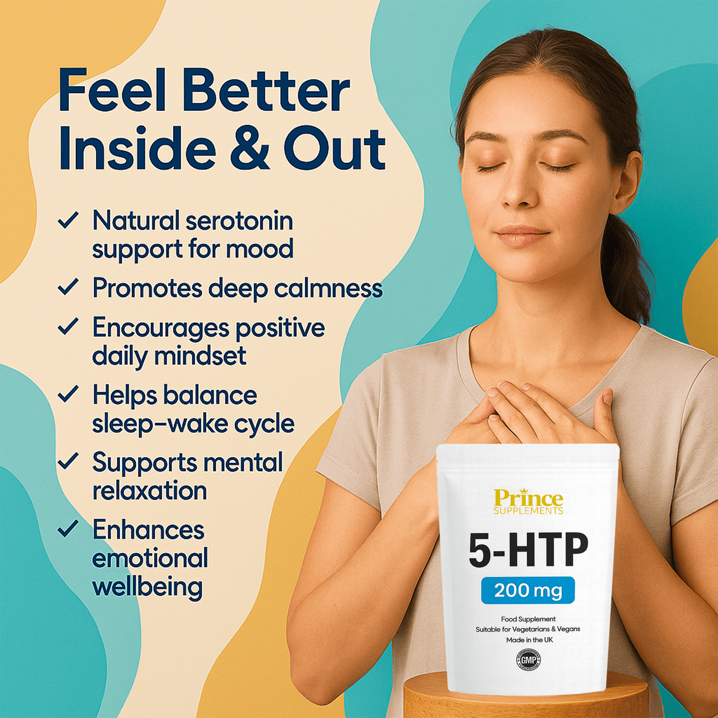 5htp 200mg Tablets Depression Insomnia, Relaxation, Improve Mood
