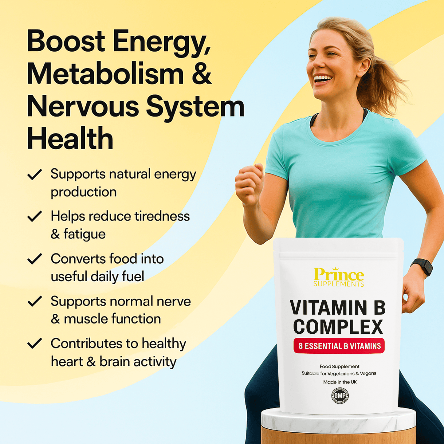 VITAMIN B complex 8 High strength B VITS folic acid B12 B1 B2 B3