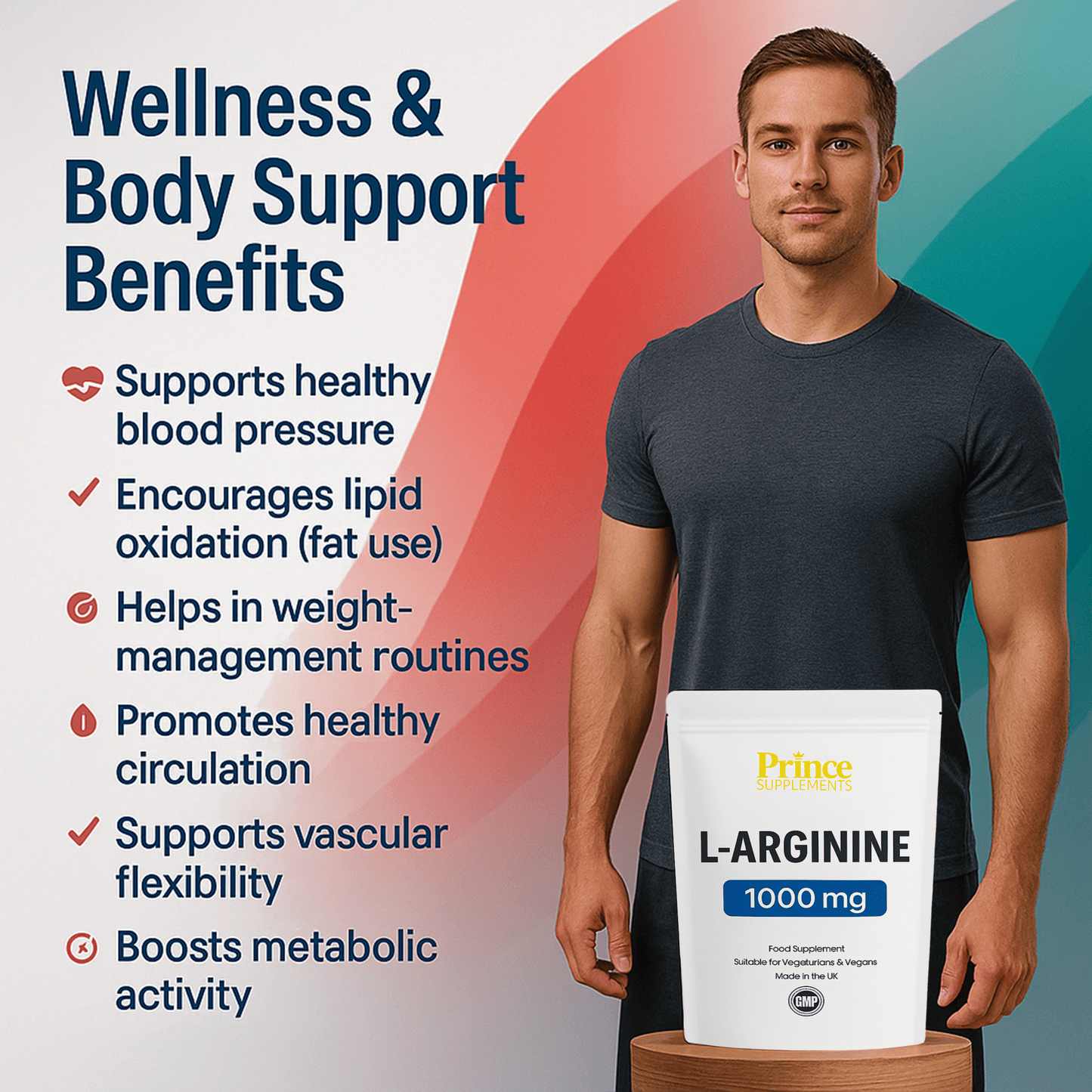 L-ARGININE 1000MG MUSCLE GROWTH NITRIC OXIDE