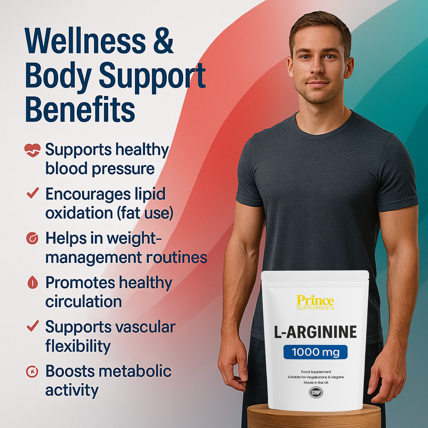 L-ARGININE 1000MG MUSCLE GROWTH NITRIC OXIDE