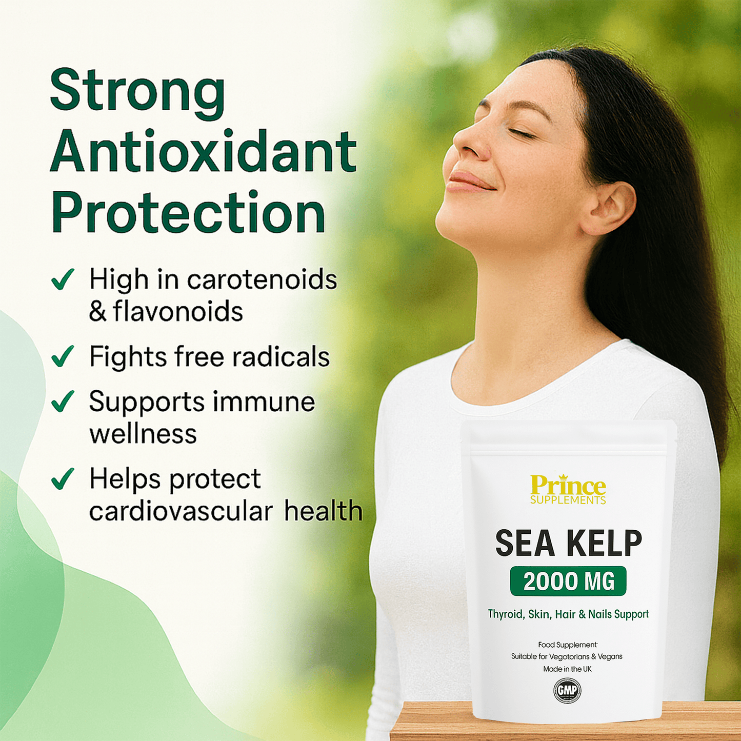 Sea Kelp Extract 2000mg Iodine, Thyroid, Hair, Skin, Immune System