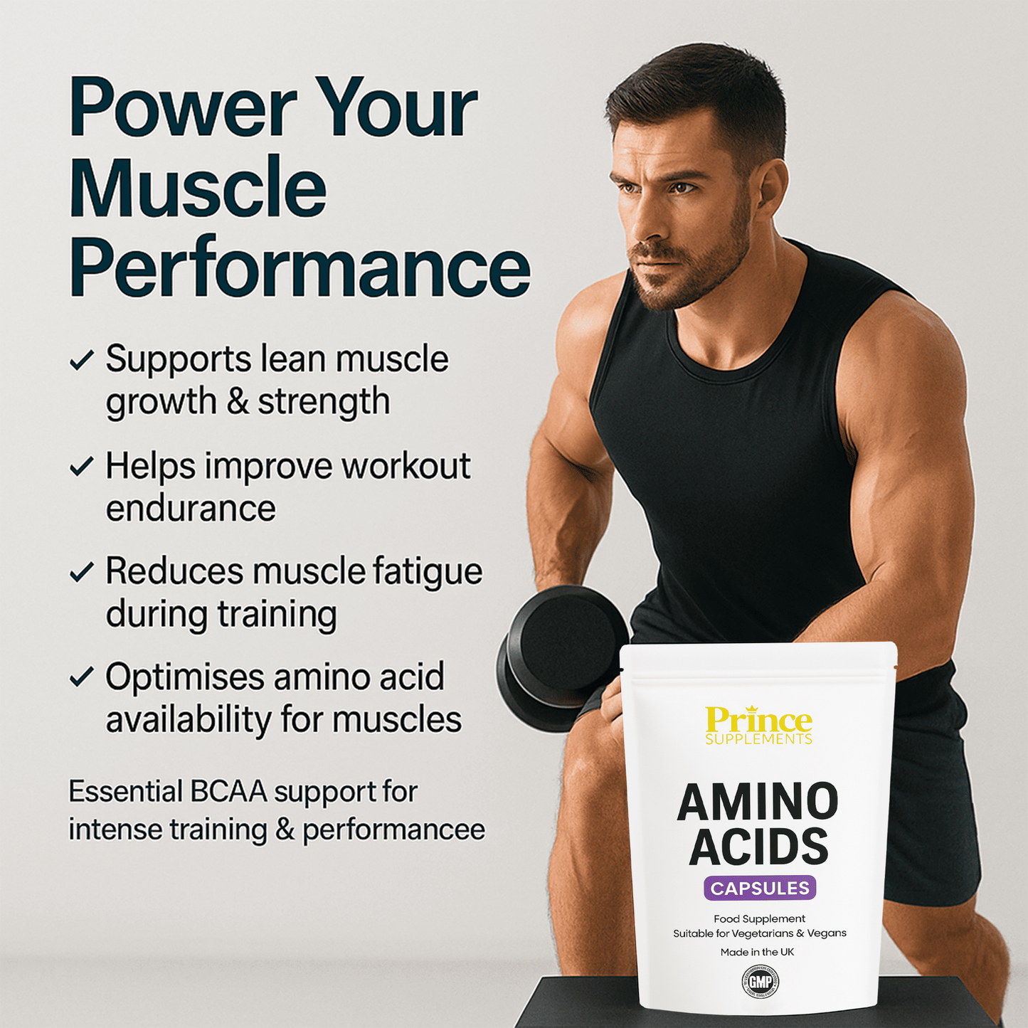 AMINO ACIDS 2:1 CAPSULES BCAA BRANCH CHAIN WORKOUT / VEGAN NOT TABLETS