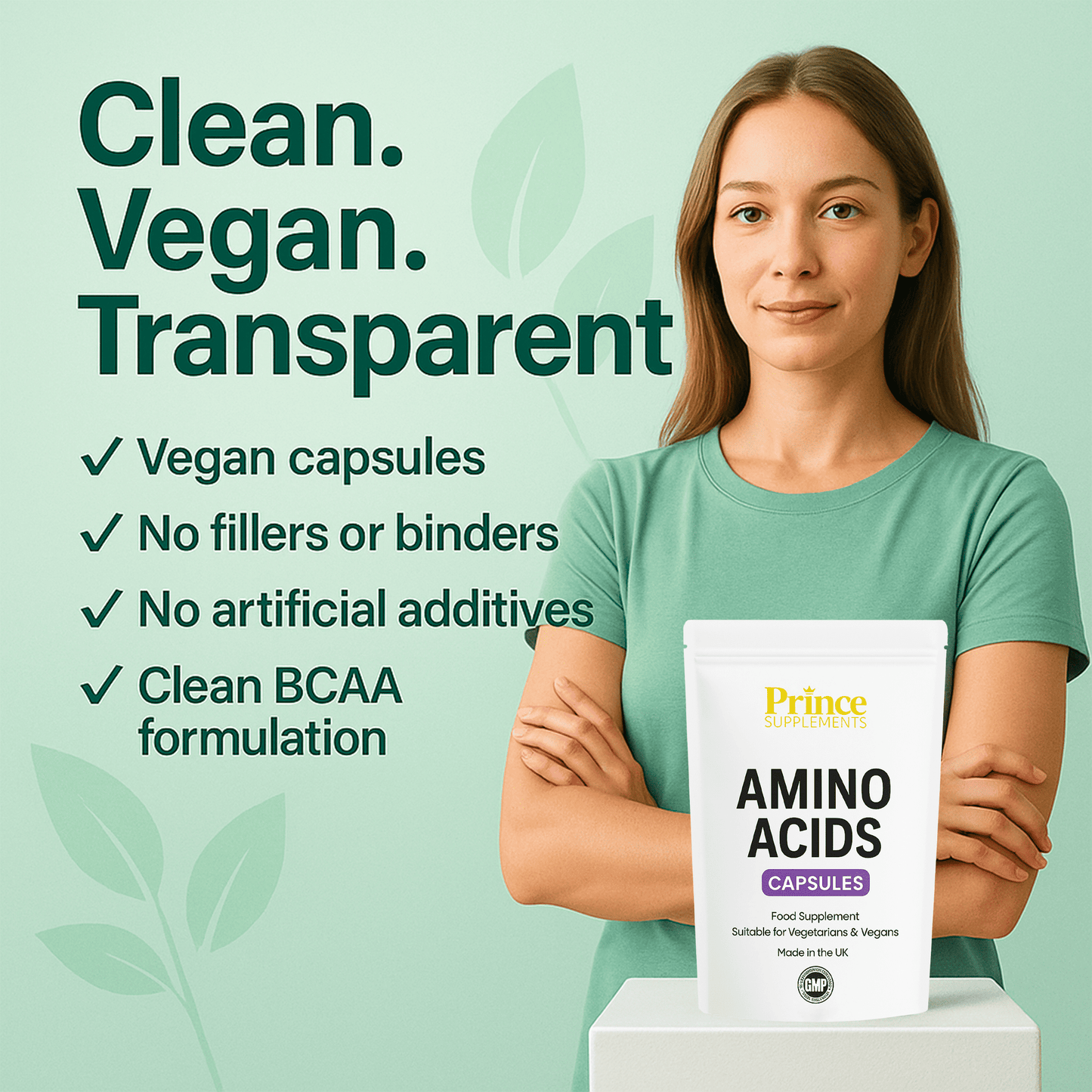 AMINO ACIDS 2:1 CAPSULES BCAA BRANCH CHAIN WORKOUT / VEGAN NOT TABLETS