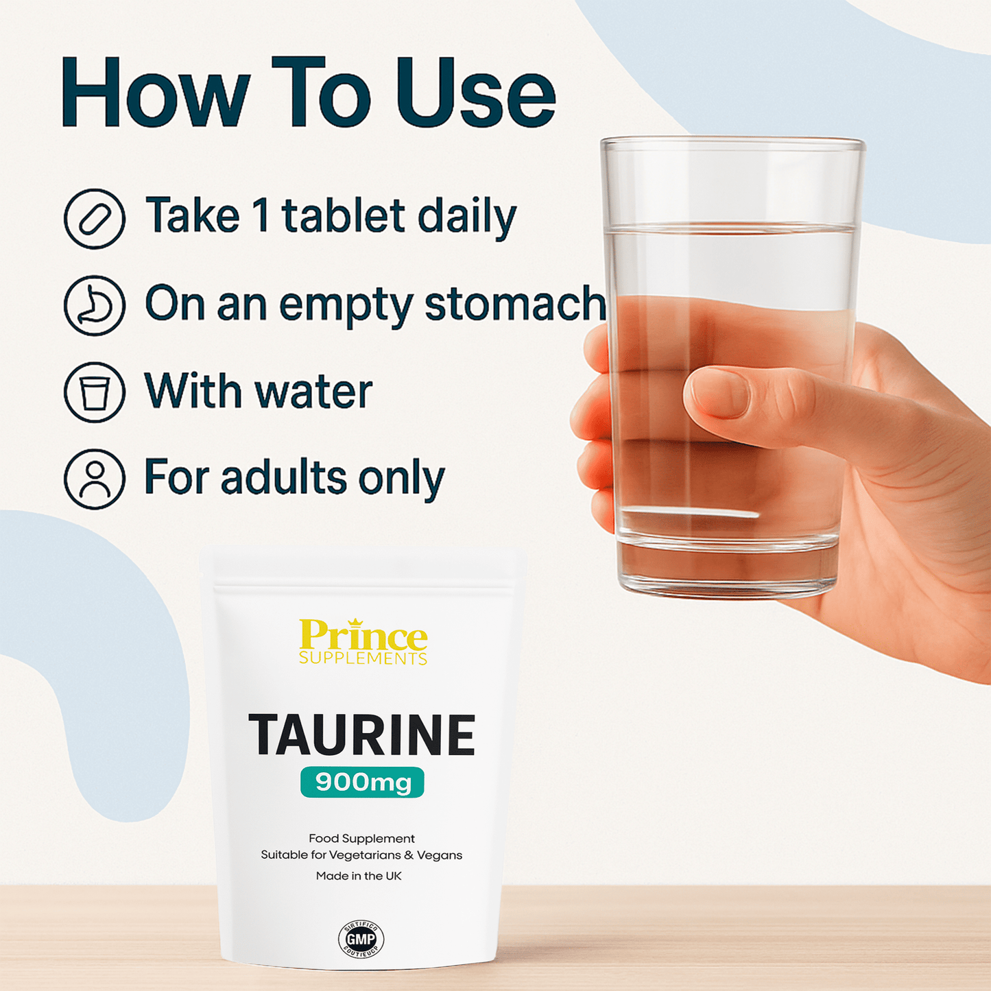 TAURINE 900MG MUSCLE PUMP - RECOVERY - AMINO ACID - CAPSULES