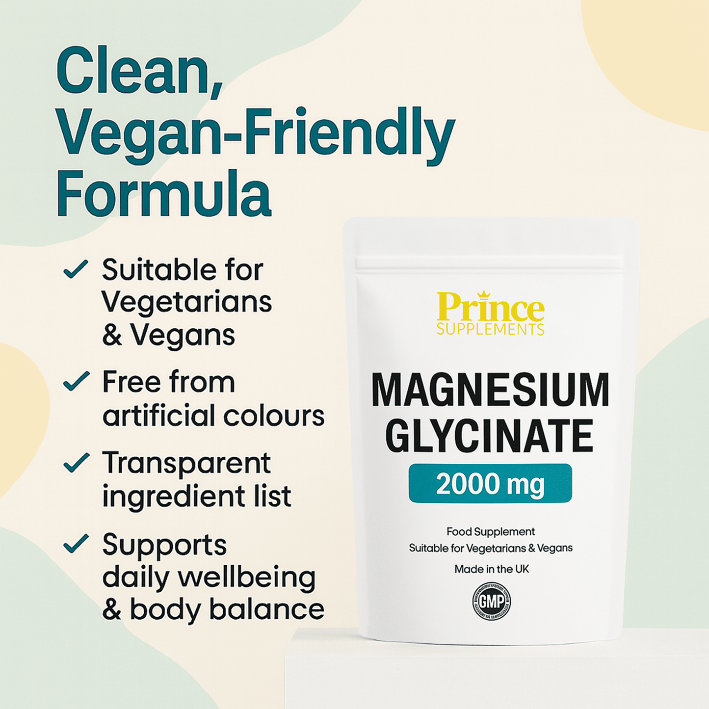 MAGNESIUM GLYCINATE CAPSULES FORMULA 2000mg 4:1 FATIGUE BONE HEALTH, MUSCLE