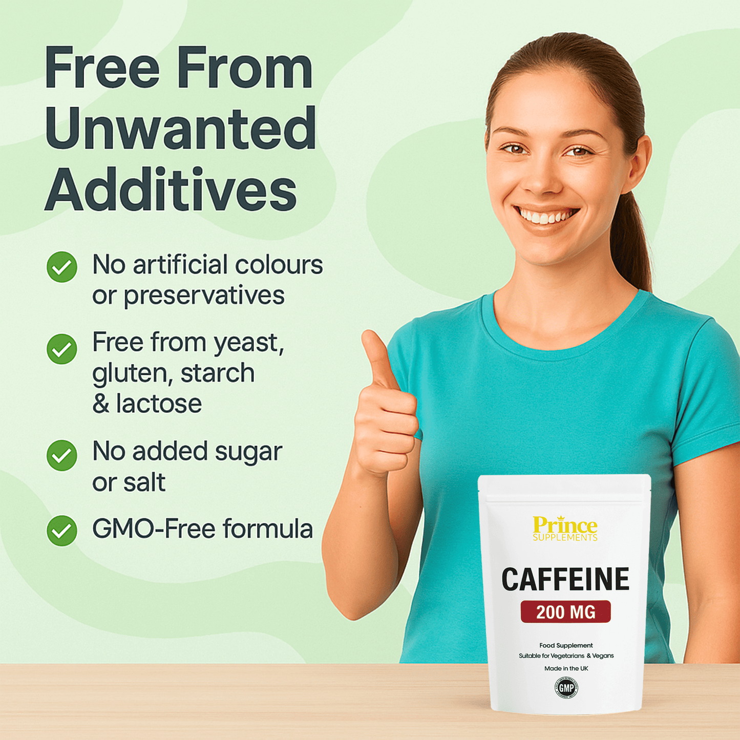 Caffeine Tablets 200mg Energy boost, alertness, weight loss pills