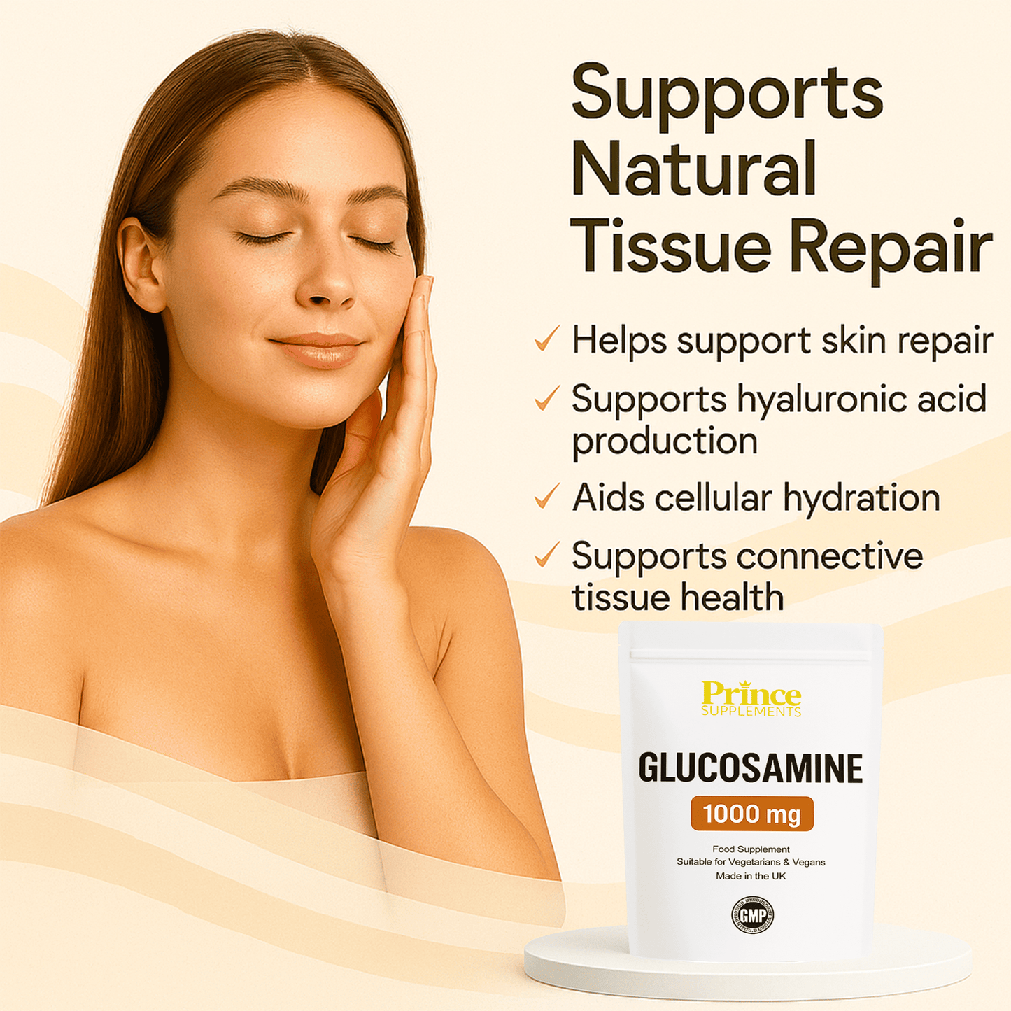 GLUCOSAMINE SULPHATE 2KCL 60 CAPSULES 1000MG FOR BONES AND JOINTS