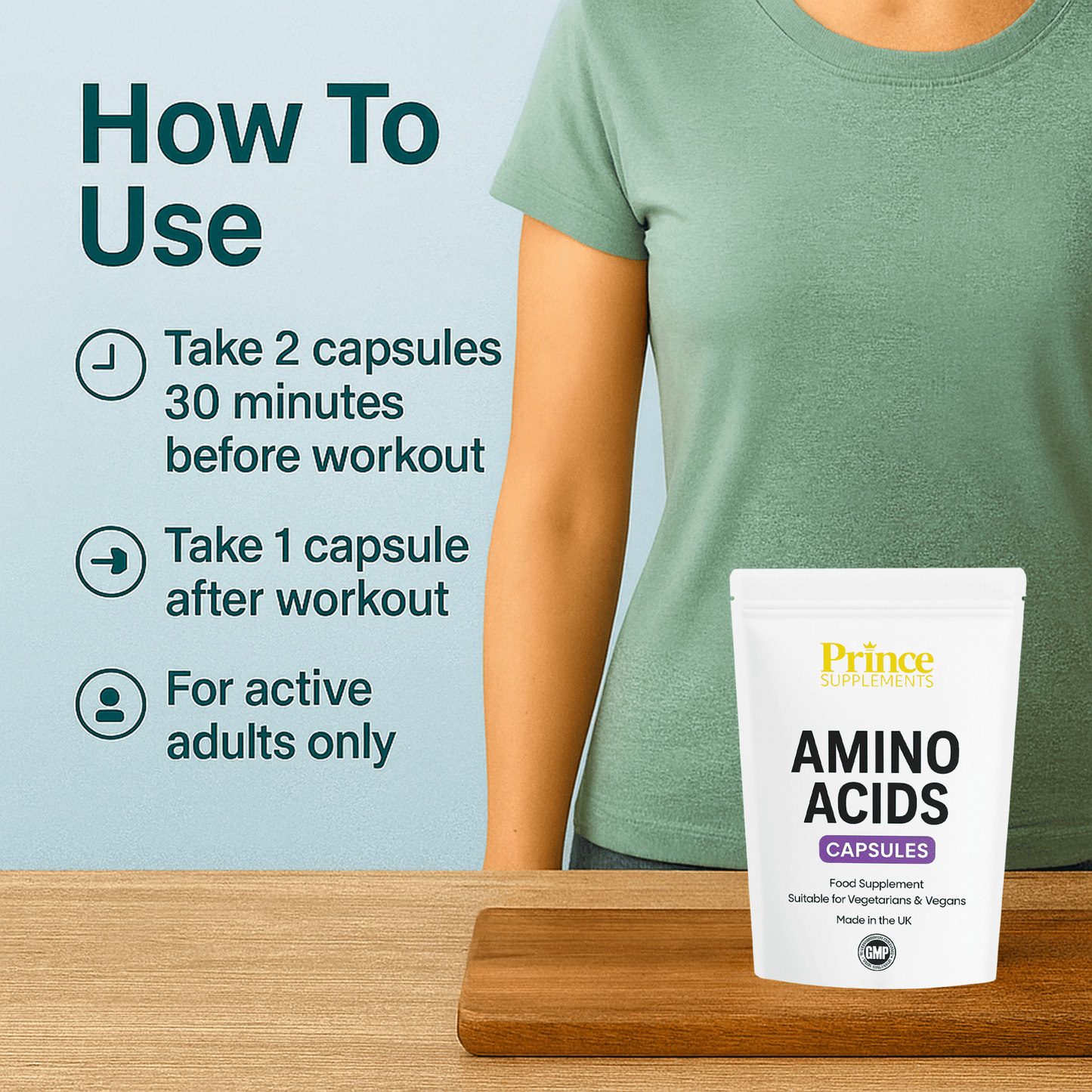 AMINO ACIDS 2:1 CAPSULES BCAA BRANCH CHAIN WORKOUT / VEGAN NOT TABLETS