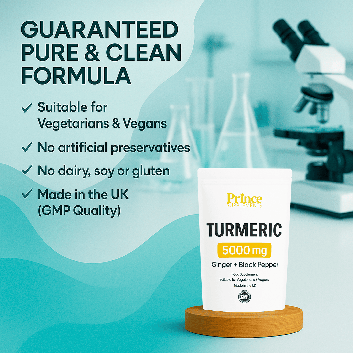 TURMERIC 5000mg 95% Curcumin + Ginger + Black Pepper