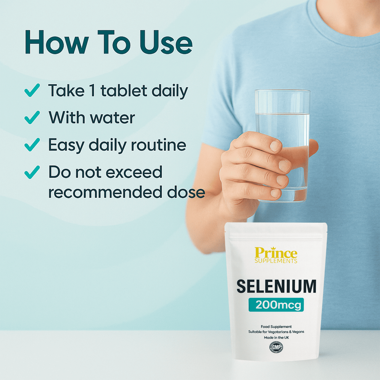 Selenium 200mcg A,C, E Hair Immune System, Thyroid, Skin Antioxidant Tablets