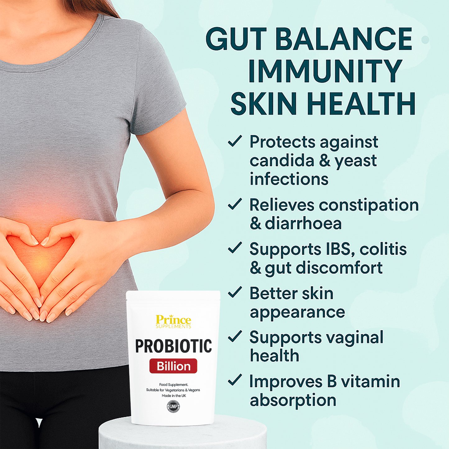 Acidophilus 1 Billion CFU Tablets Lactobacillus Probiotic