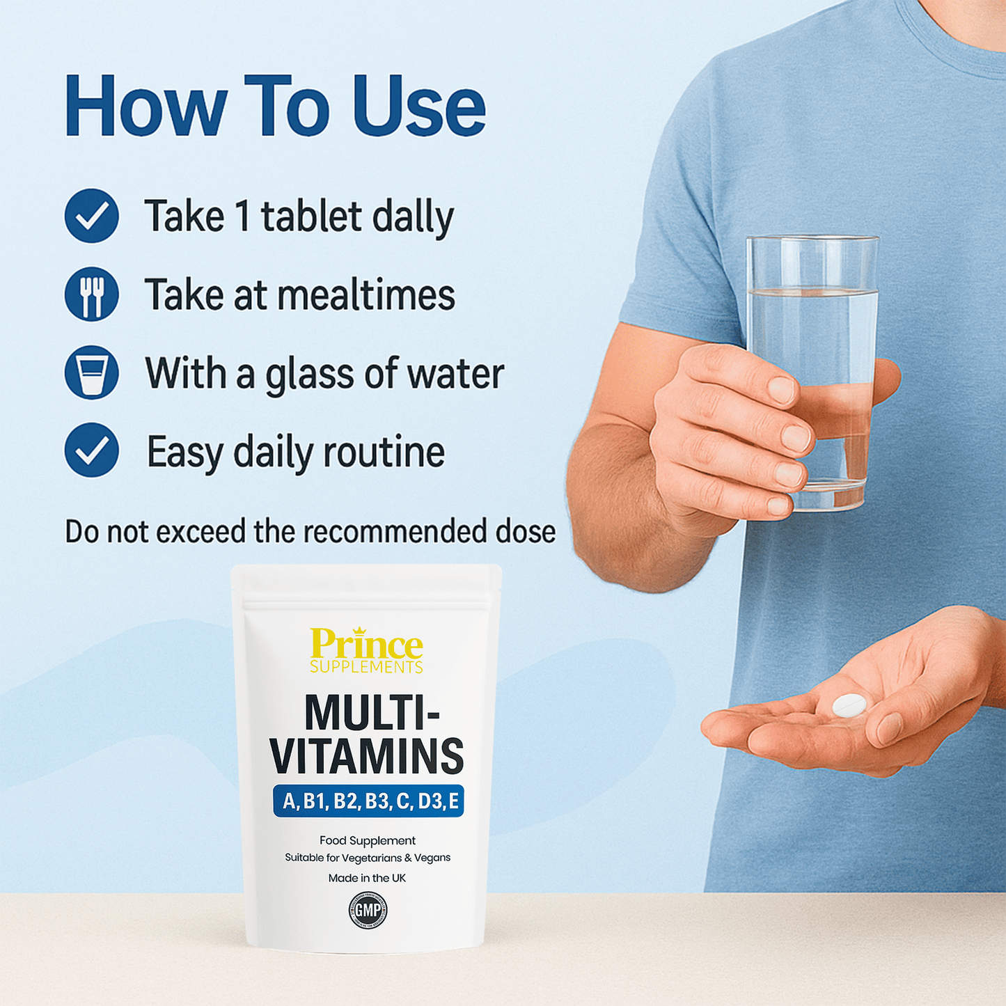 MULTI VITAMINS TABLETS 1 A DAY VITAMINS Z,B,C,D,+E