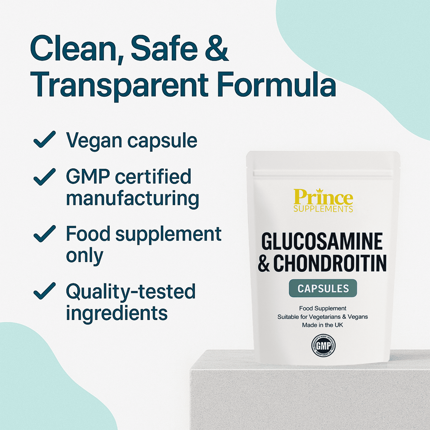 GLUCOSAMINE & CHONDROITIN CAPSULES HIGH STRENGTH BONES +JOINTS