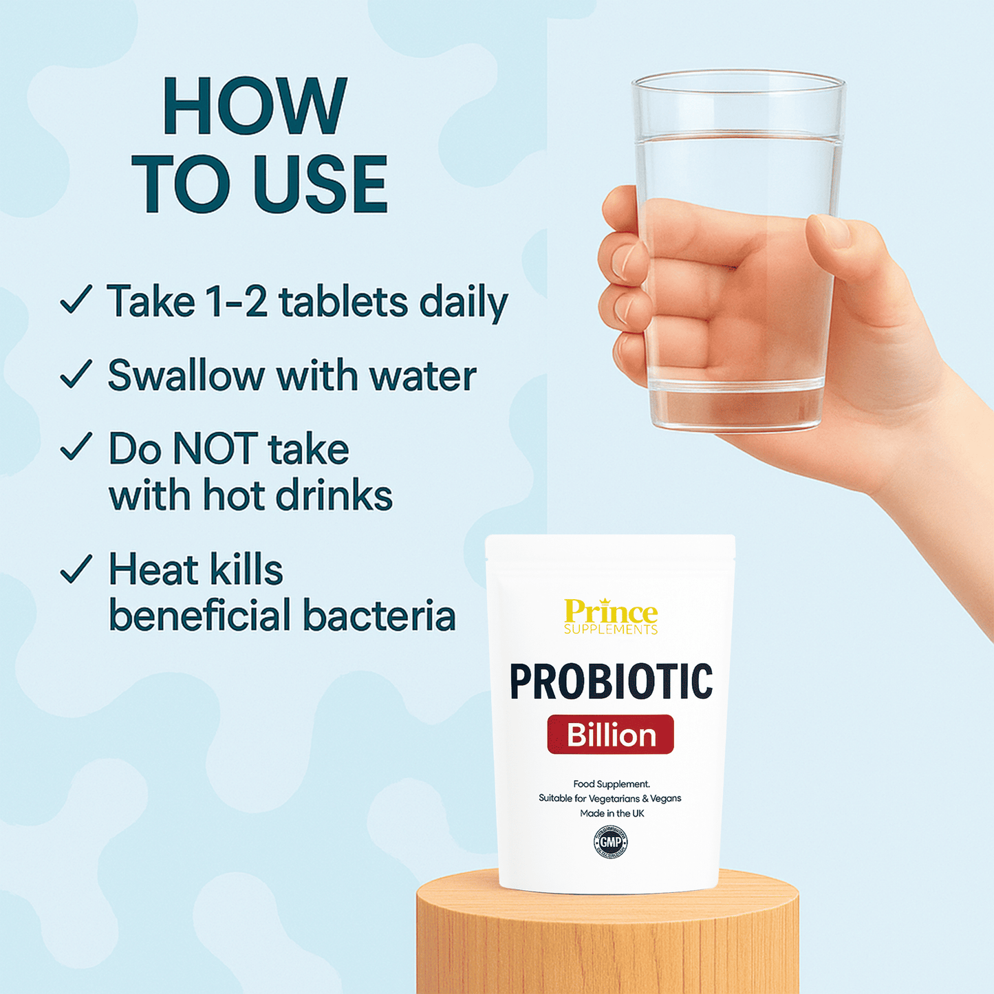 Acidophilus 1 Billion CFU Tablets Lactobacillus Probiotic
